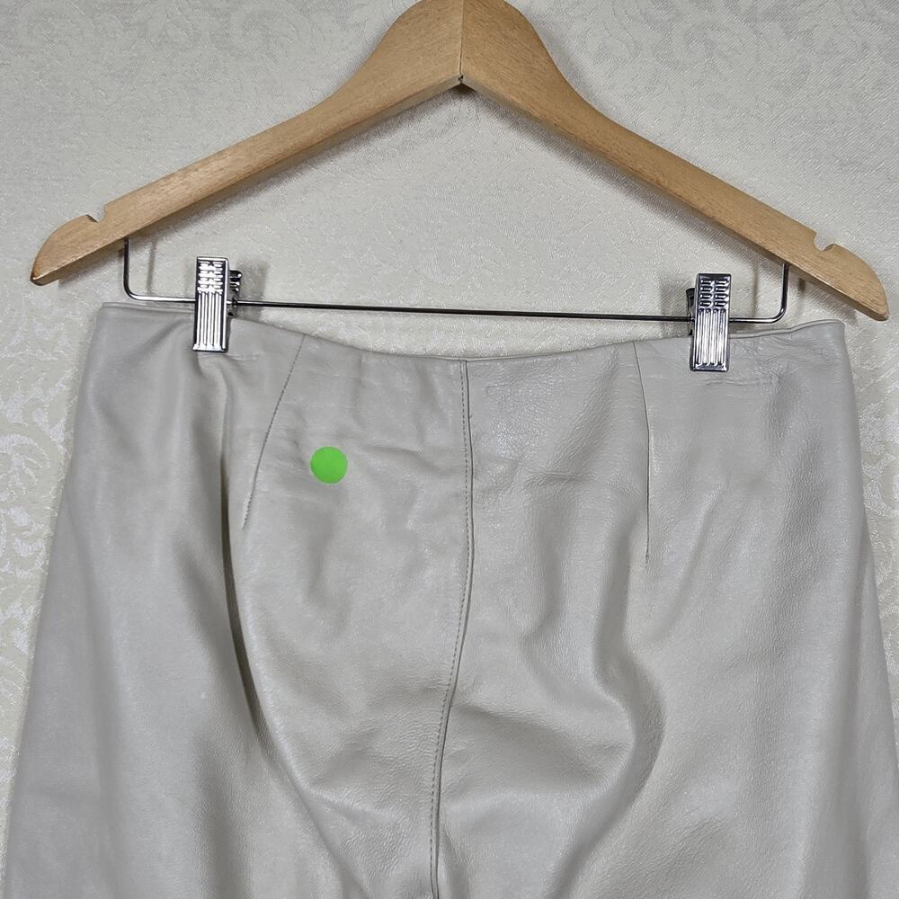 Venus Williams Wilsons Leather Pants sz 8 Beige Flare Leg Lined READ - Picture 8 of 15
